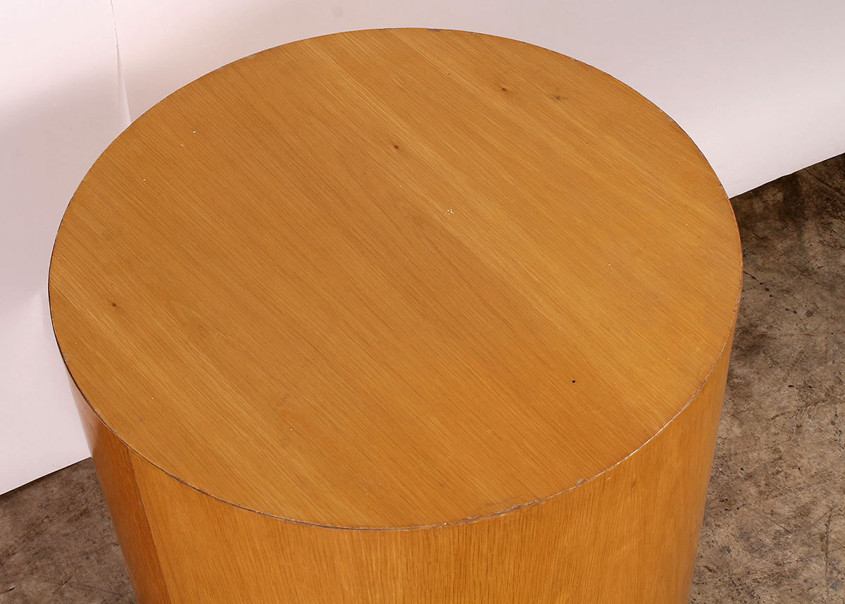 Mid-Century Modern Drum Cylinder Accent Table