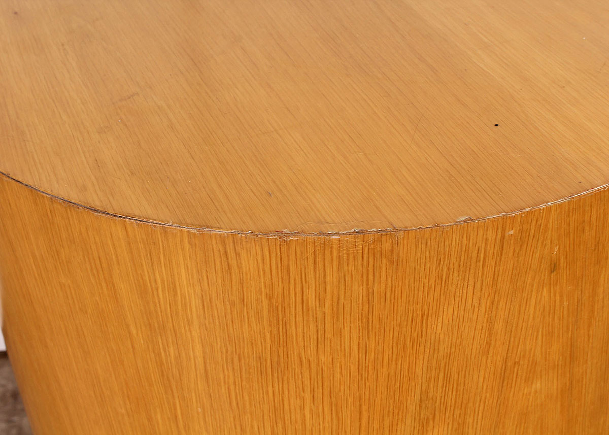 Mid-Century Modern Drum Cylinder Accent Table