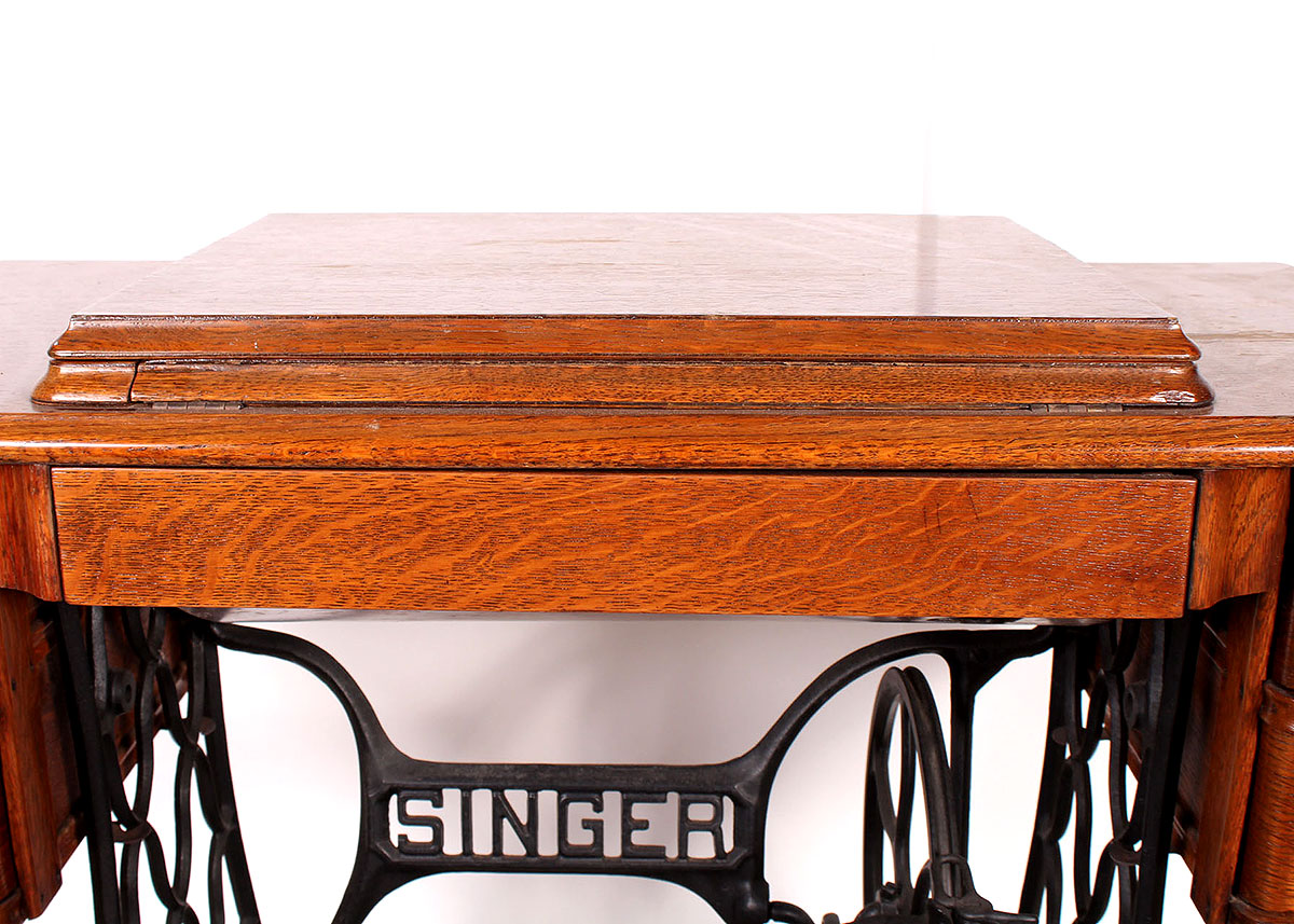 Antique Singer Sewing Machine with Desk