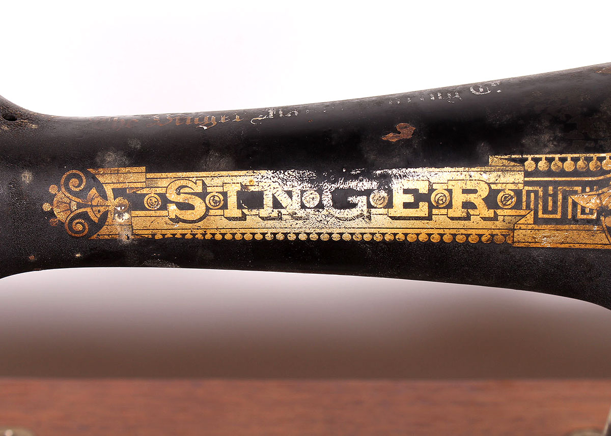 Antique Singer Sewing Machine with Desk