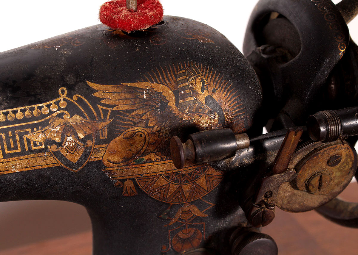 Antique Singer Sewing Machine with Desk