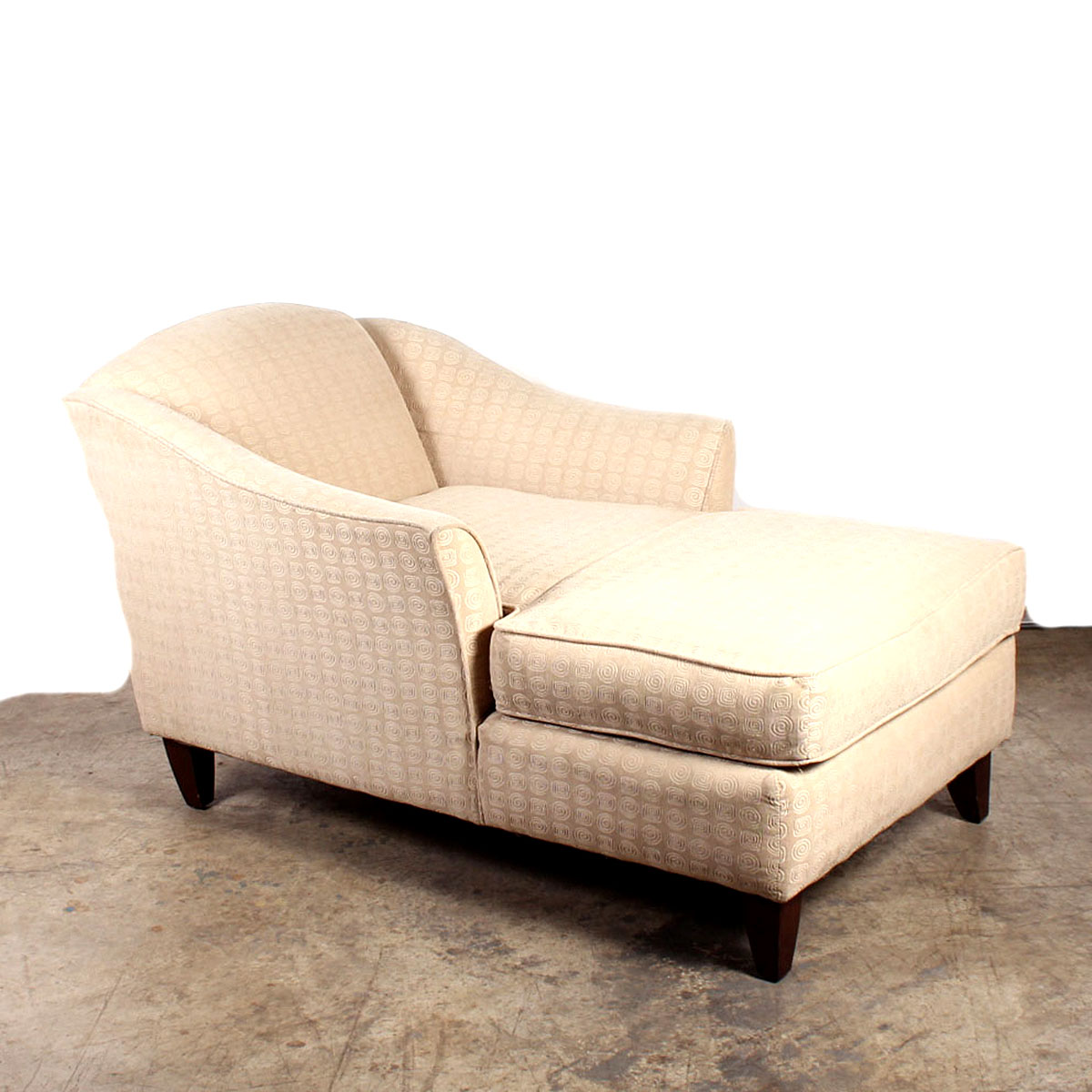 Contemporary Beige Chaise Lounge