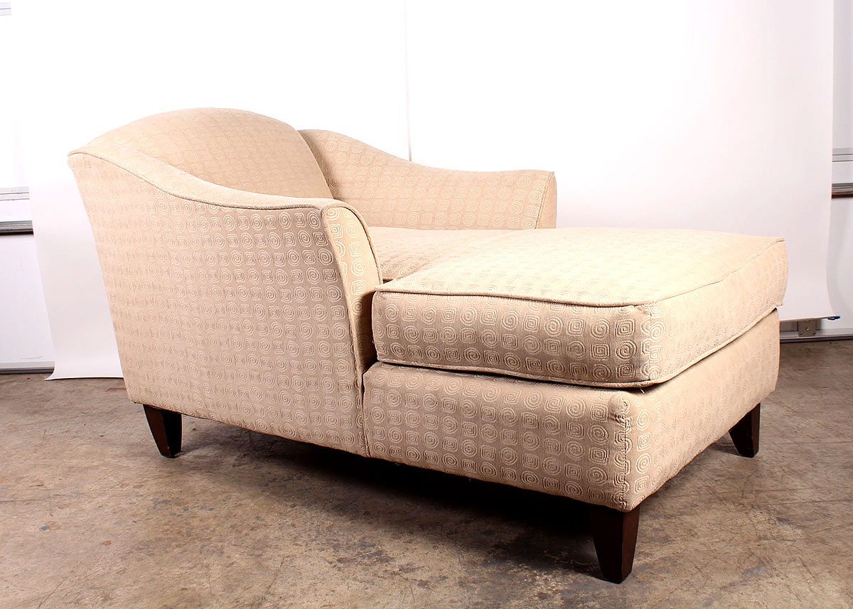 Contemporary Beige Chaise Lounge