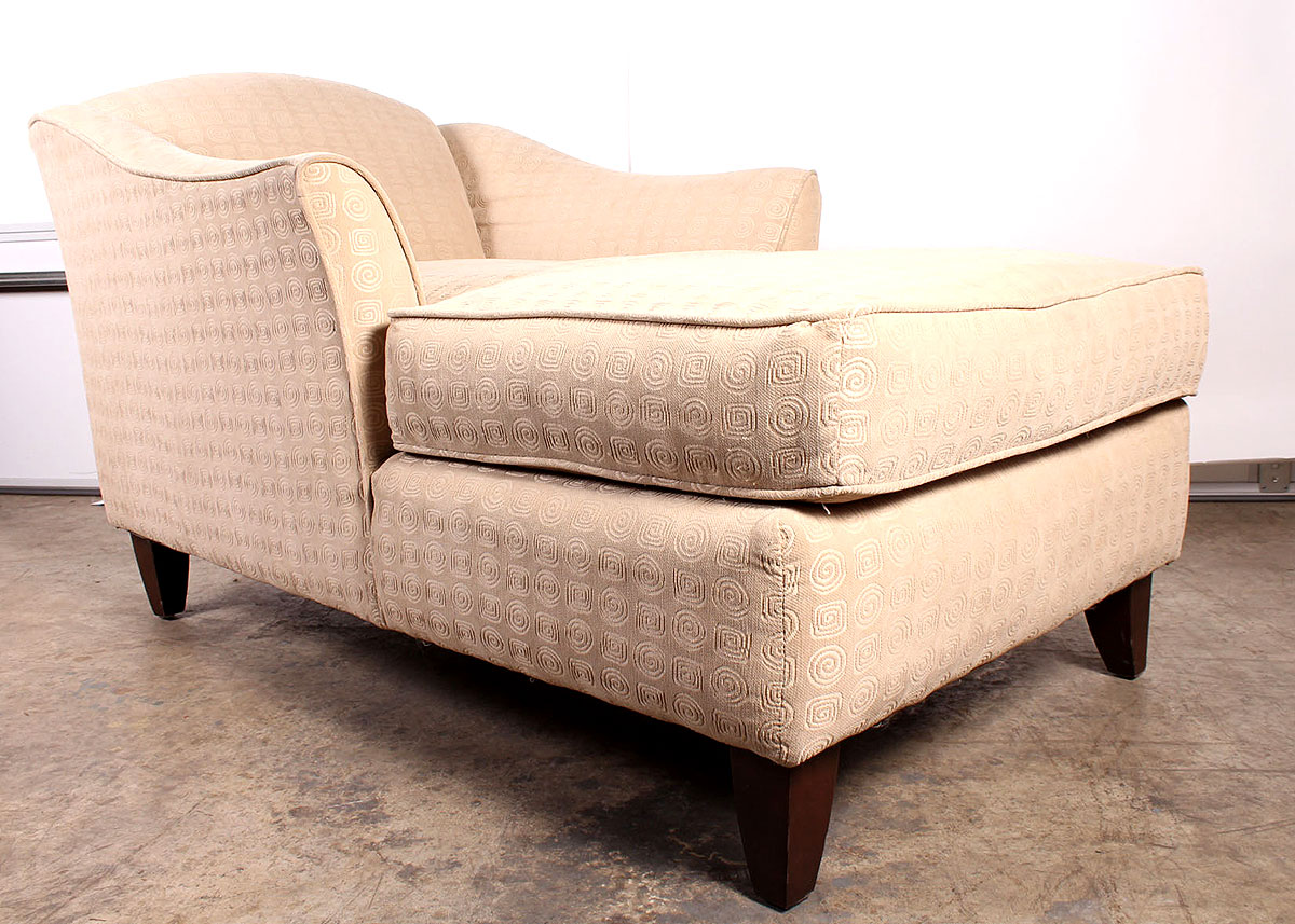 Contemporary Beige Chaise Lounge