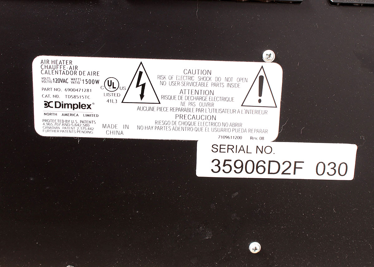 Dimplex Electric Fireplace Heater