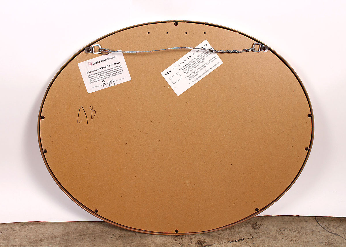 Oval Wall Mirror in Gold Tone Frame