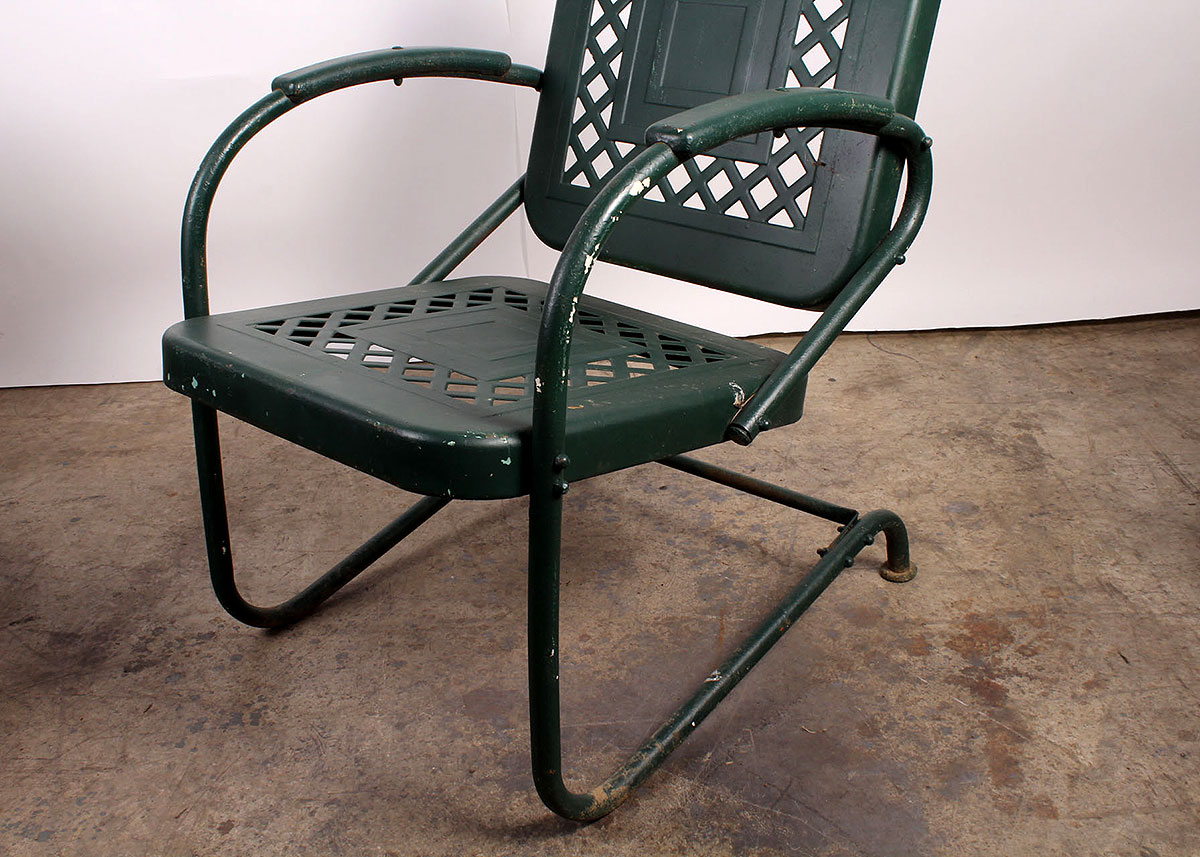 Mid Century Modern Metal Patio Chairs