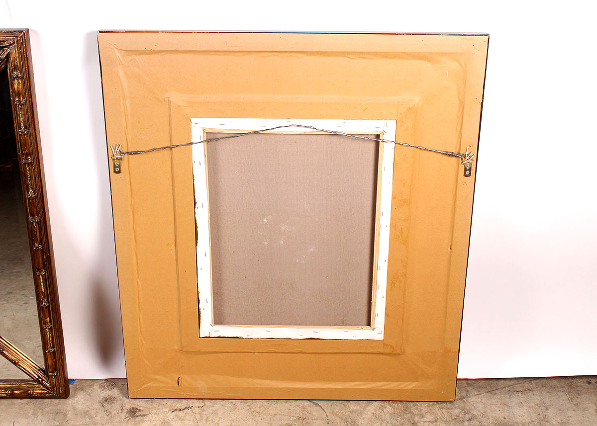 Floral Paintings in Mirrored Frames