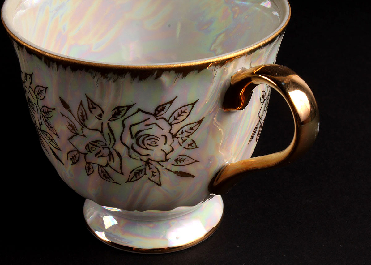 Kudo Toki "Fancy China" Lusterware Tea Set