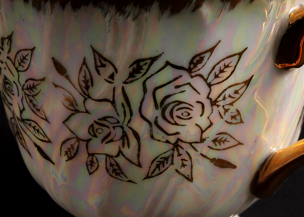 Kudo Toki "Fancy China" Lusterware Tea Set