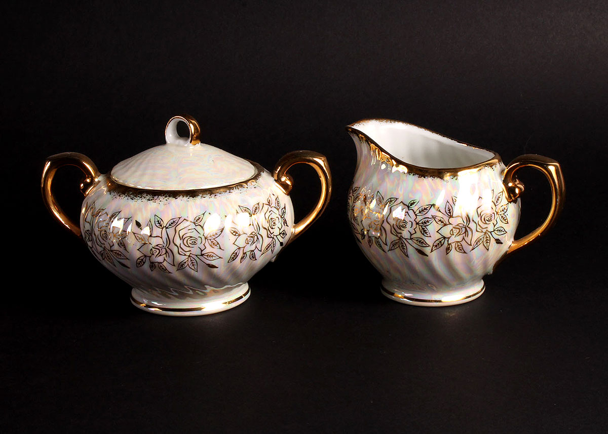 Kudo Toki "Fancy China" Lusterware Tea Set