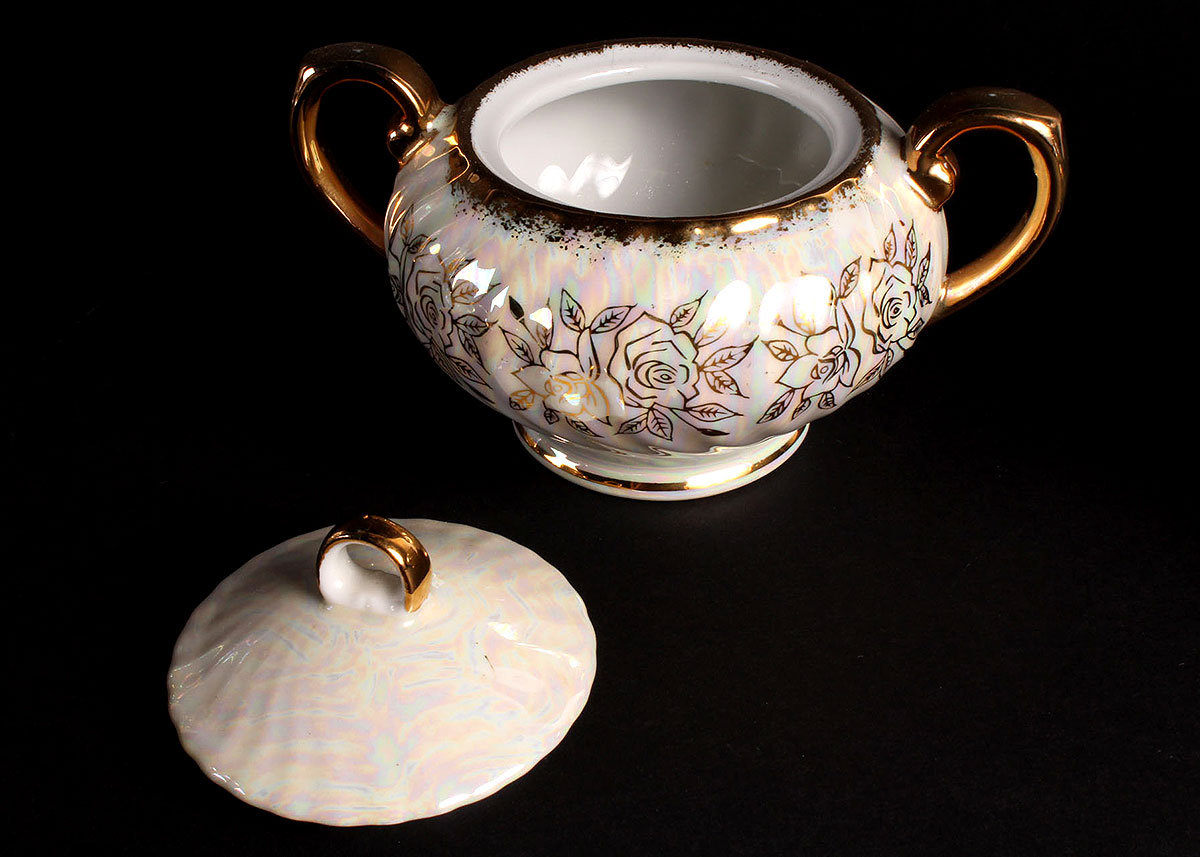 Kudo Toki "Fancy China" Lusterware Tea Set