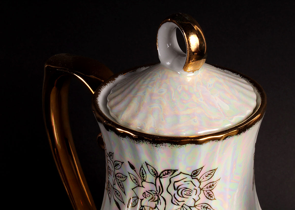 Kudo Toki "Fancy China" Lusterware Tea Set