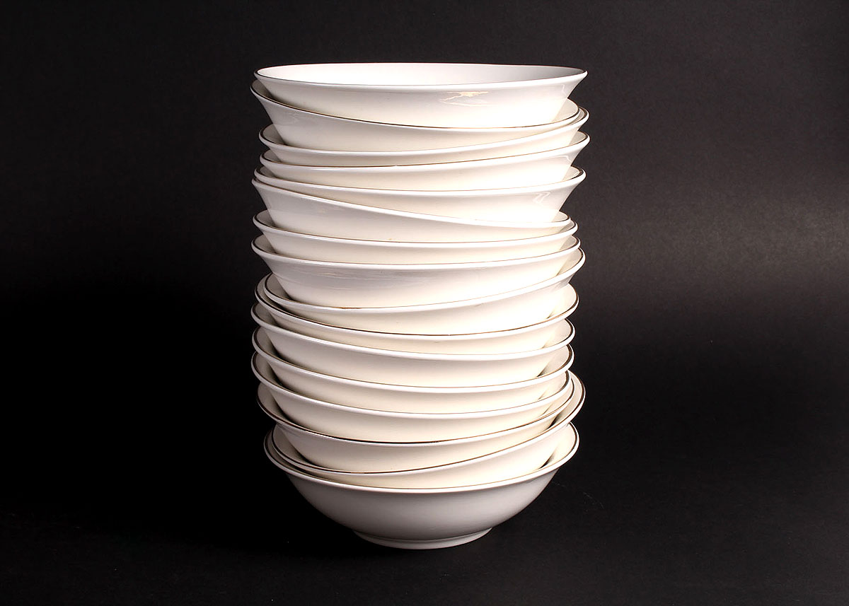 Gibson White and Gold Luster China Set