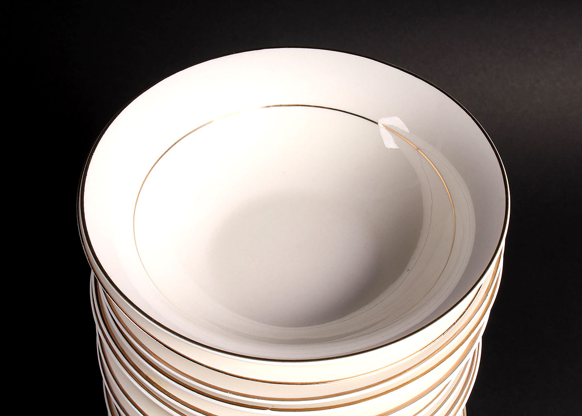 Gibson White and Gold Luster China Set