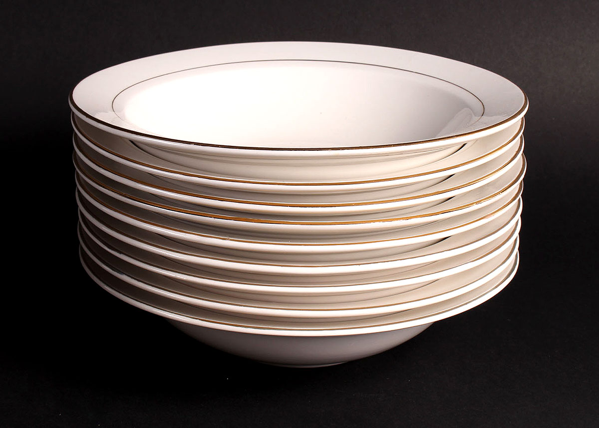 Gibson White and Gold Luster China Set