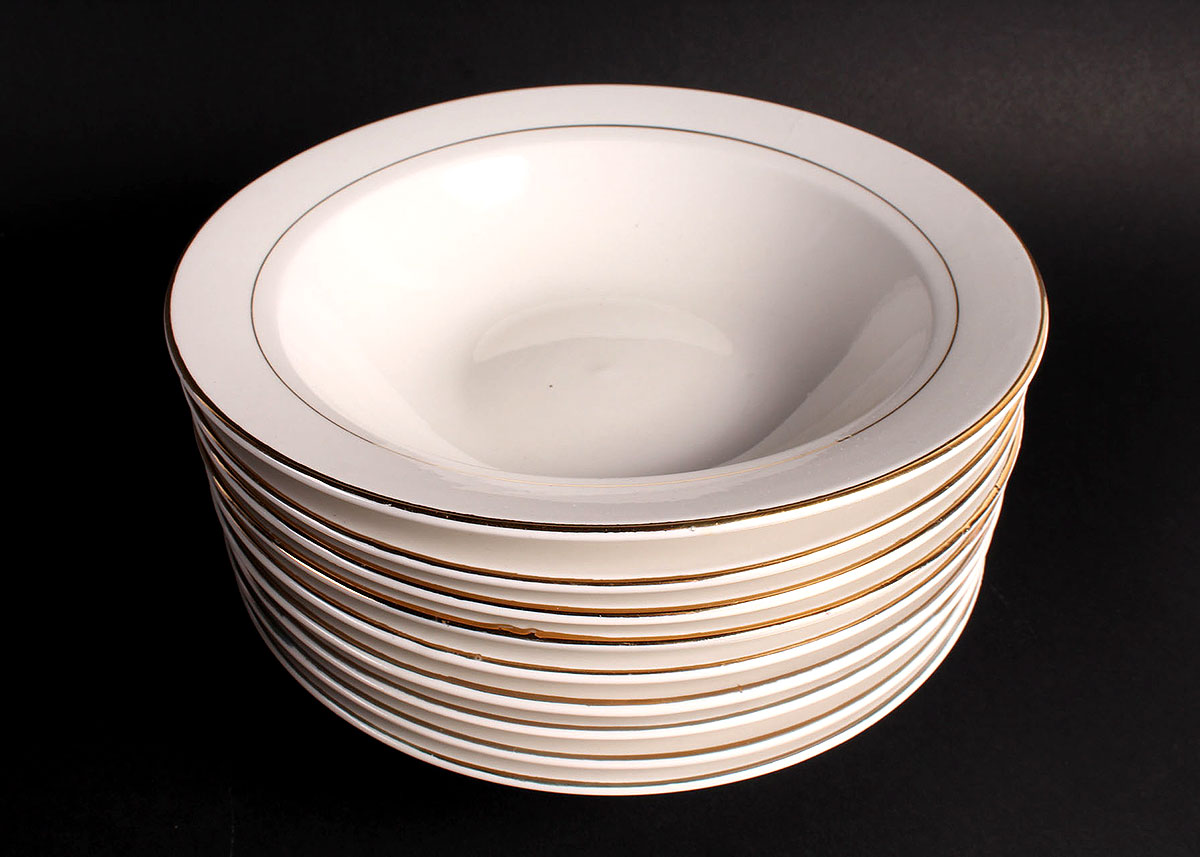 Gibson White and Gold Luster China Set