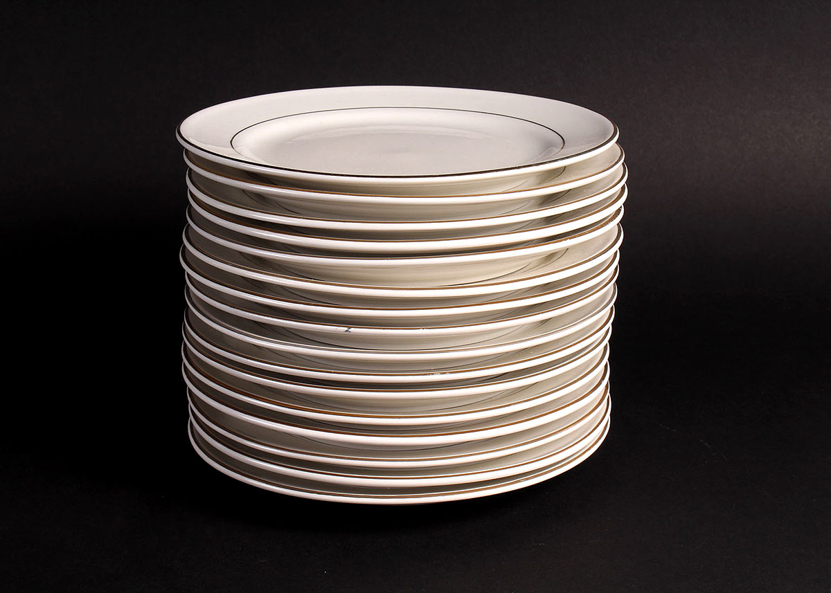 Gibson White and Gold Luster China Set