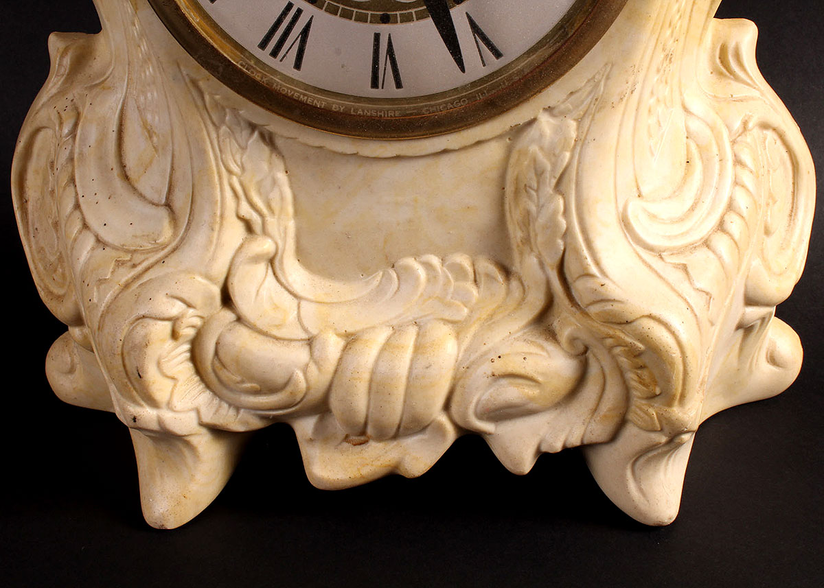 Cultured Marble Mantel Clock