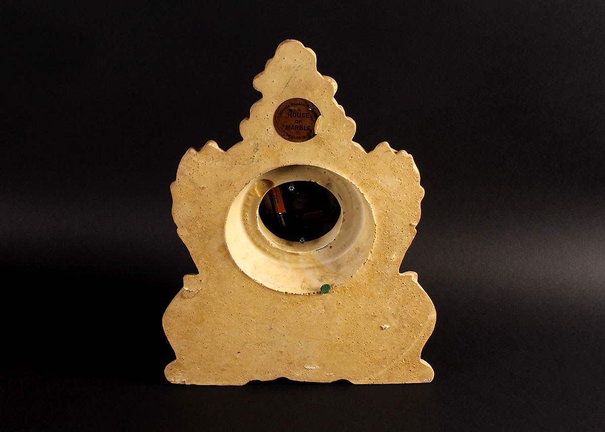 Cultured Marble Mantel Clock