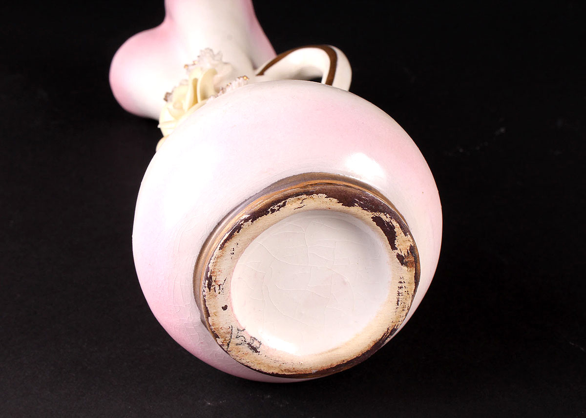 Ceramic Decor Items with Applied Flowers