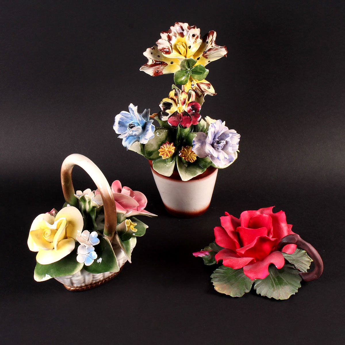 Capodimonte Flower Figurines