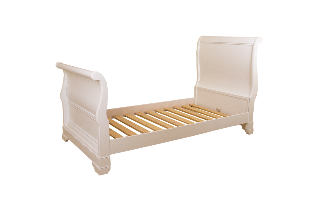 Stanley White Sleigh Twin Bed