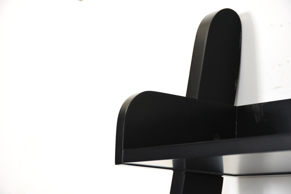 Pottery Barn Black Leaning Wall Shelves