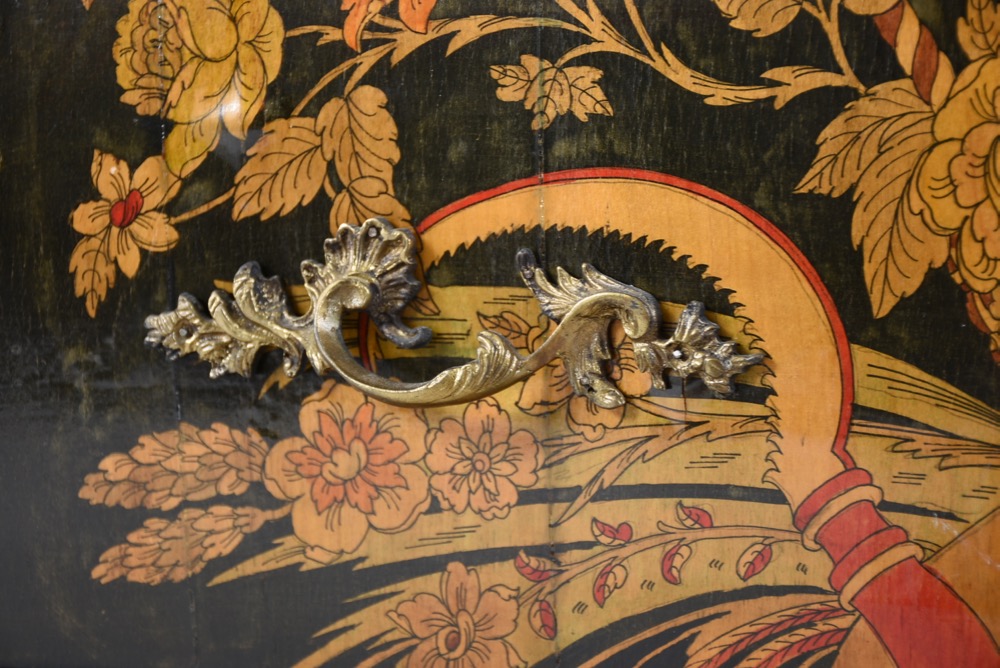 Louis XV Reproduction Marble Top Bombay Chest