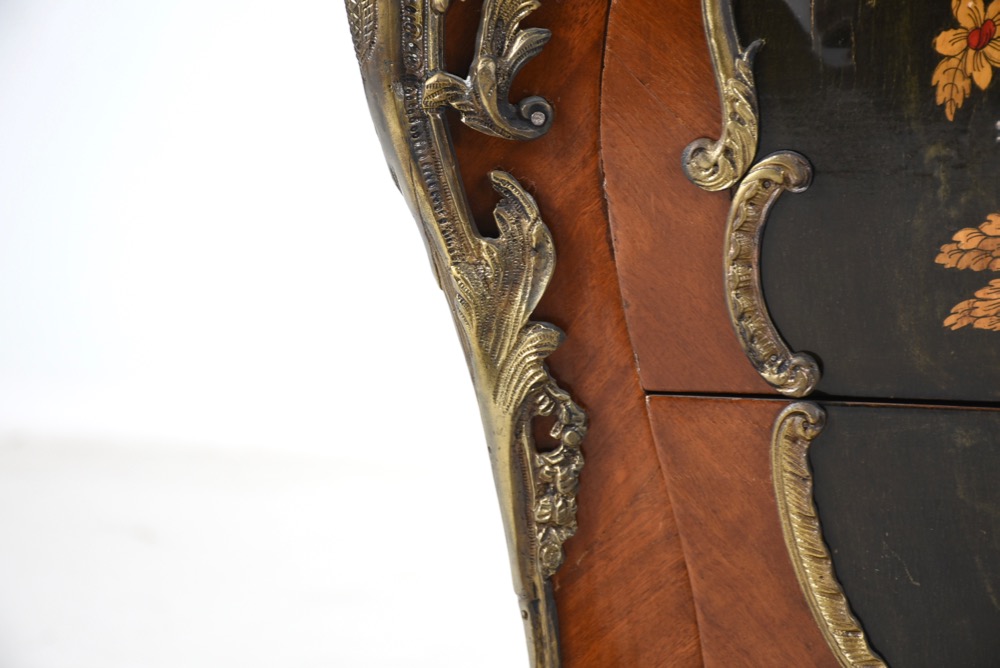 Louis XV Reproduction Marble Top Bombay Chest