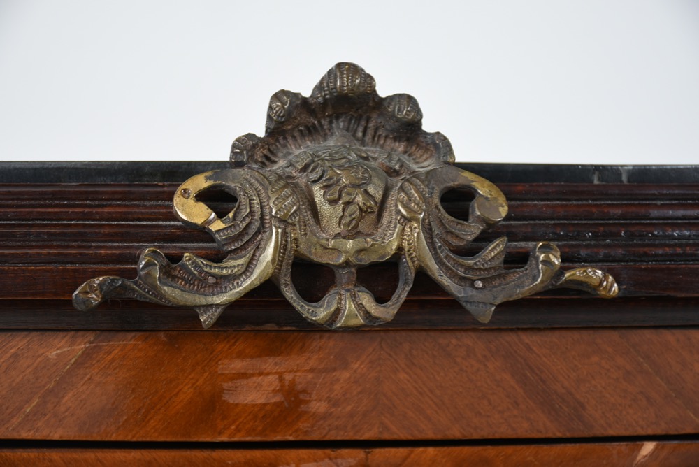 Louis XV Reproduction Marble Top Bombay Chest