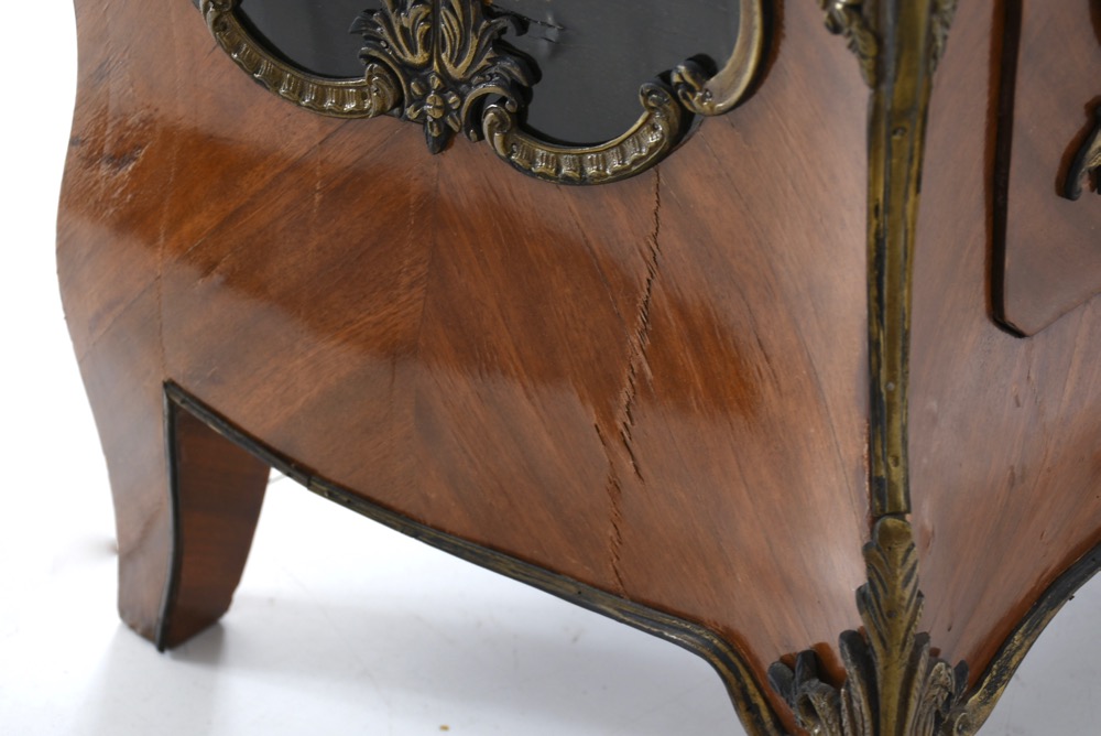 Louis XV Reproduction Marble Top Bombay Chest