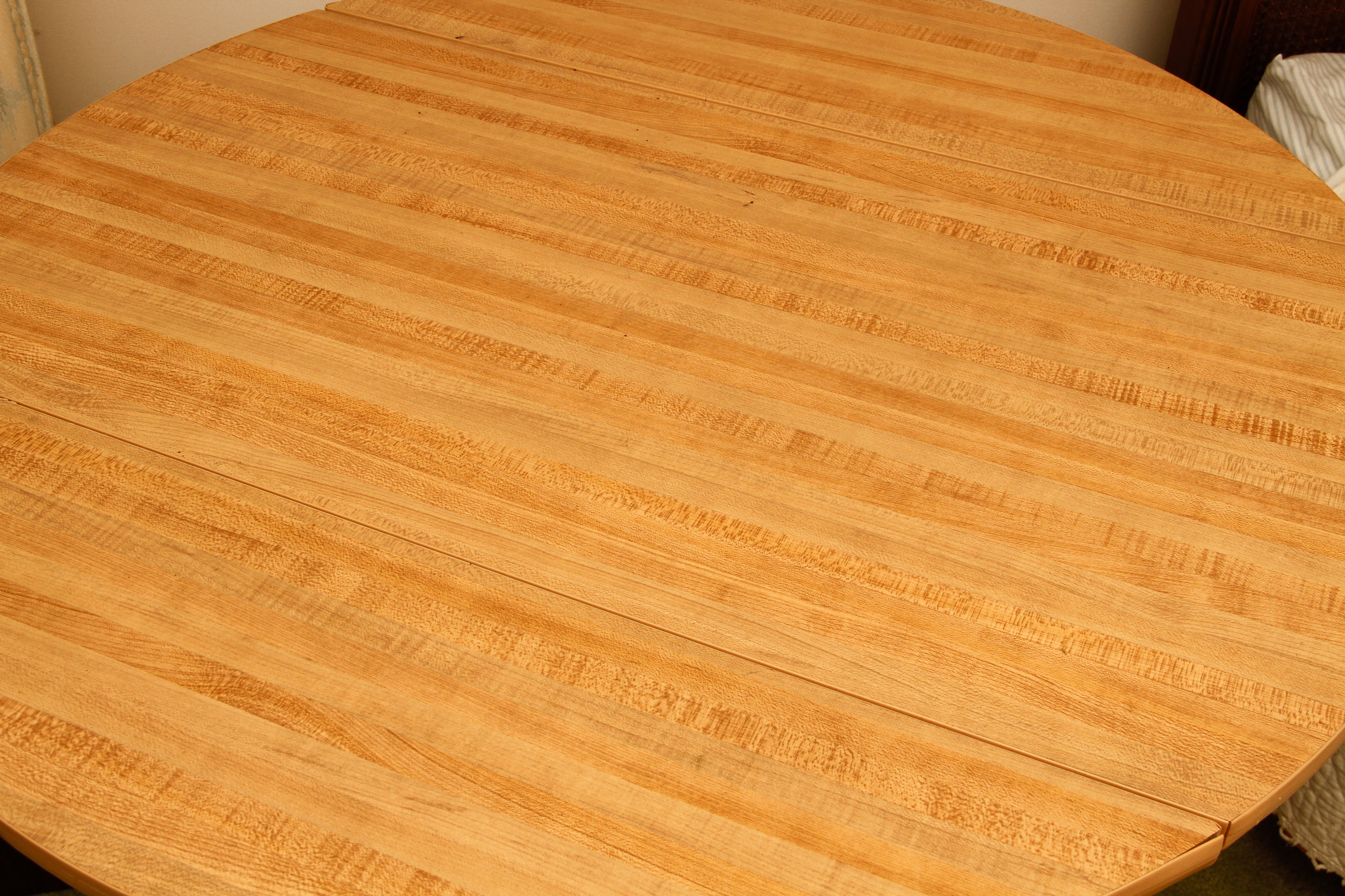 Modern Faux Wood and Metal Pedestal Table