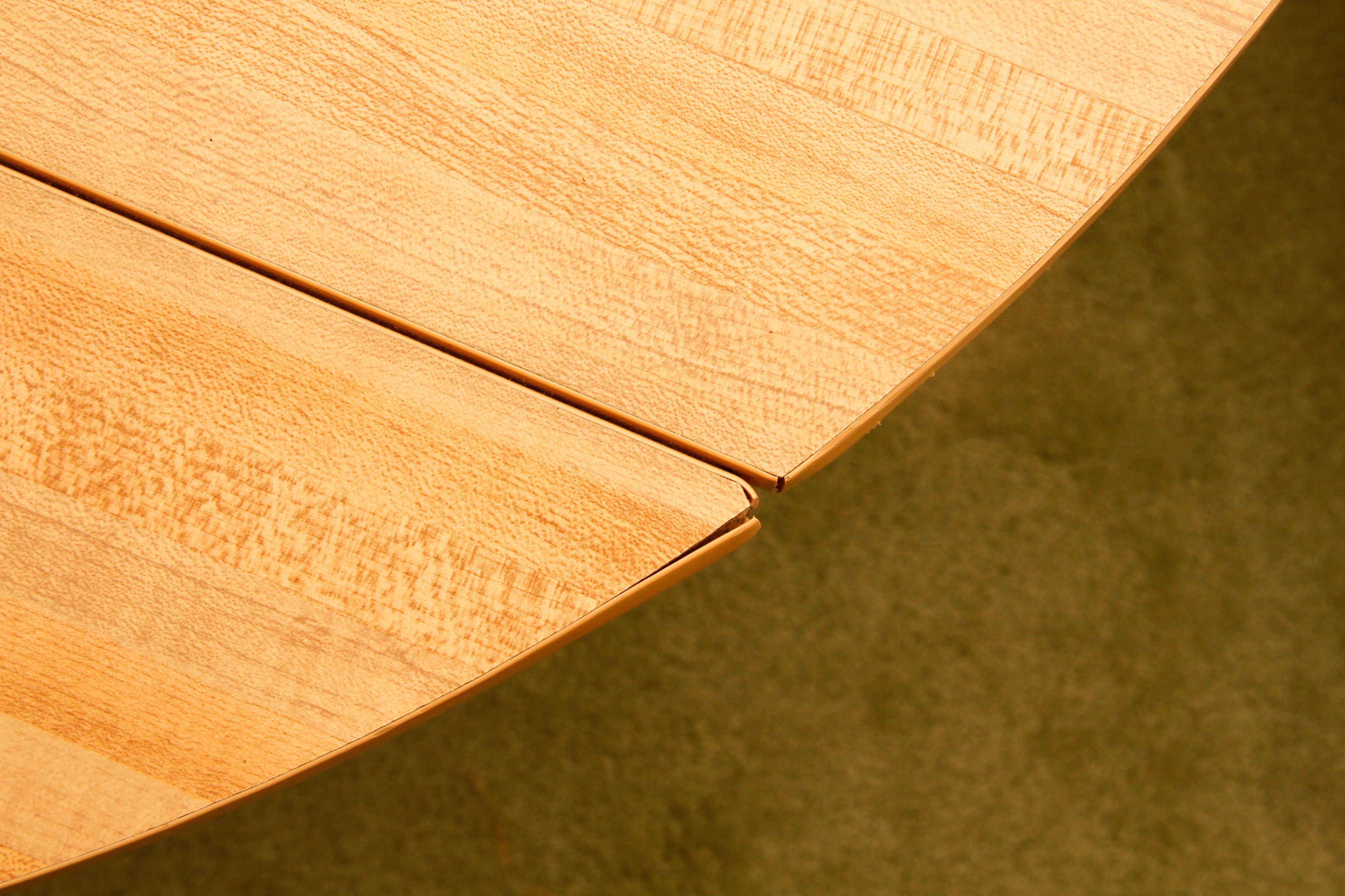 Modern Faux Wood and Metal Pedestal Table