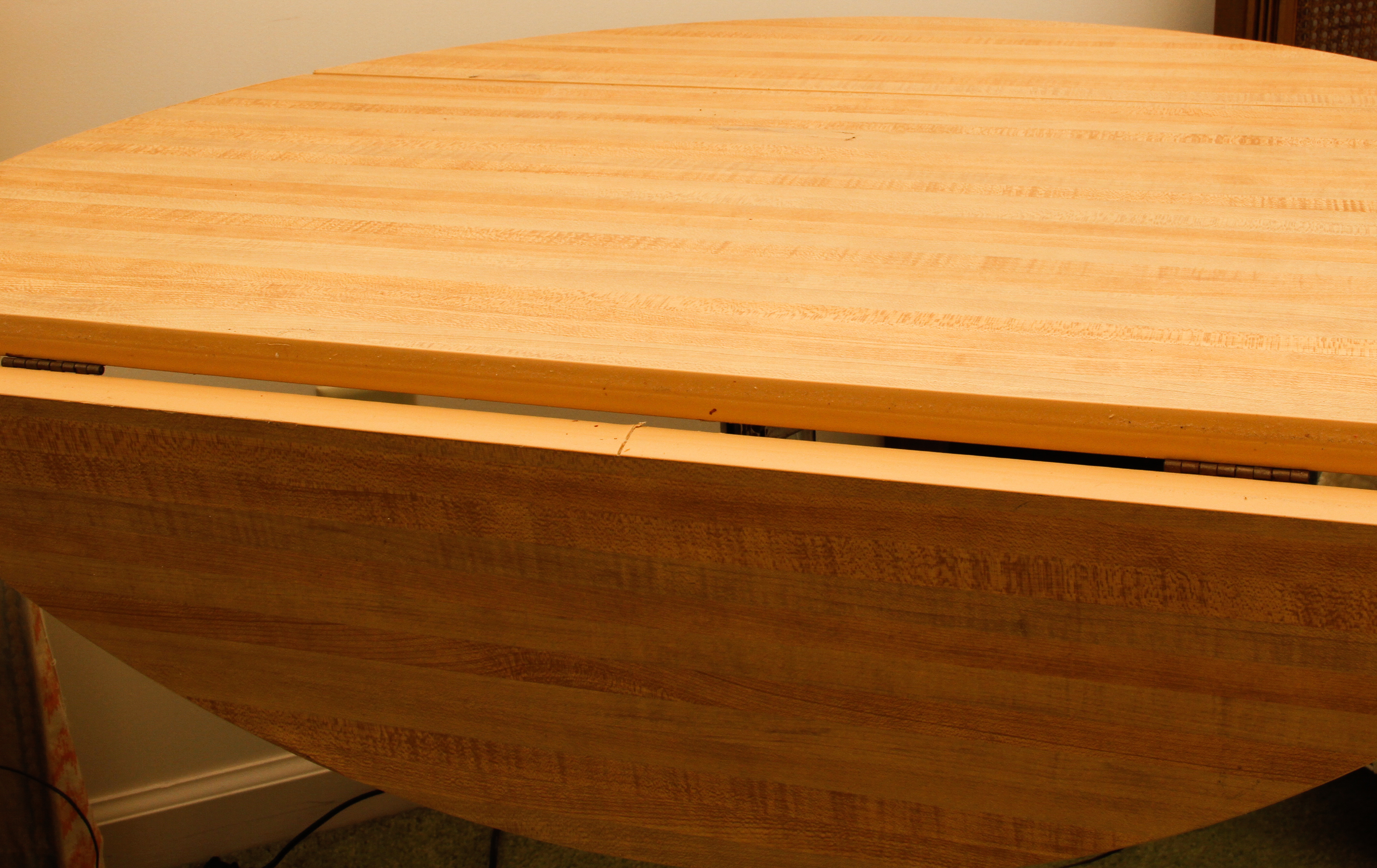 Modern Faux Wood and Metal Pedestal Table