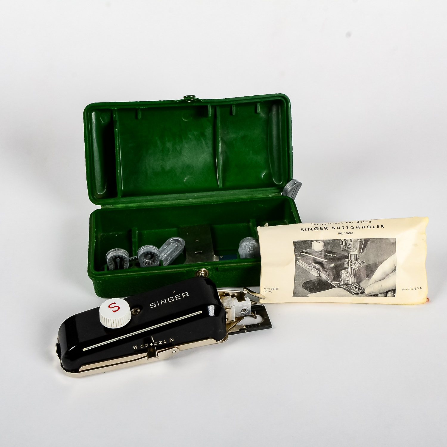 Vintage Button Hole Accessory Kit for a Singer Sewing Machine