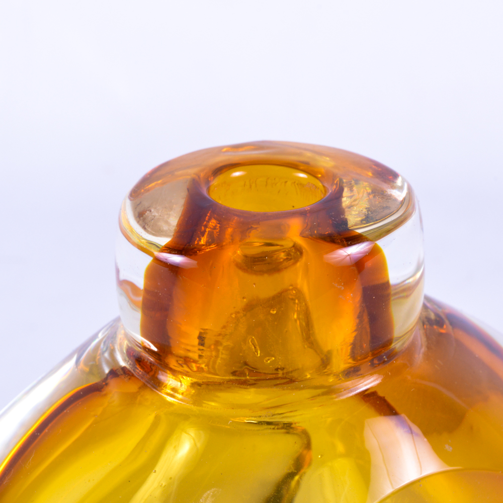 Large Amber Glass Perfume Bottle