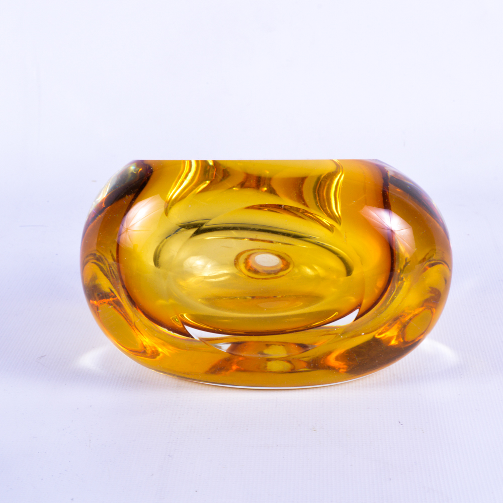 Large Amber Glass Perfume Bottle