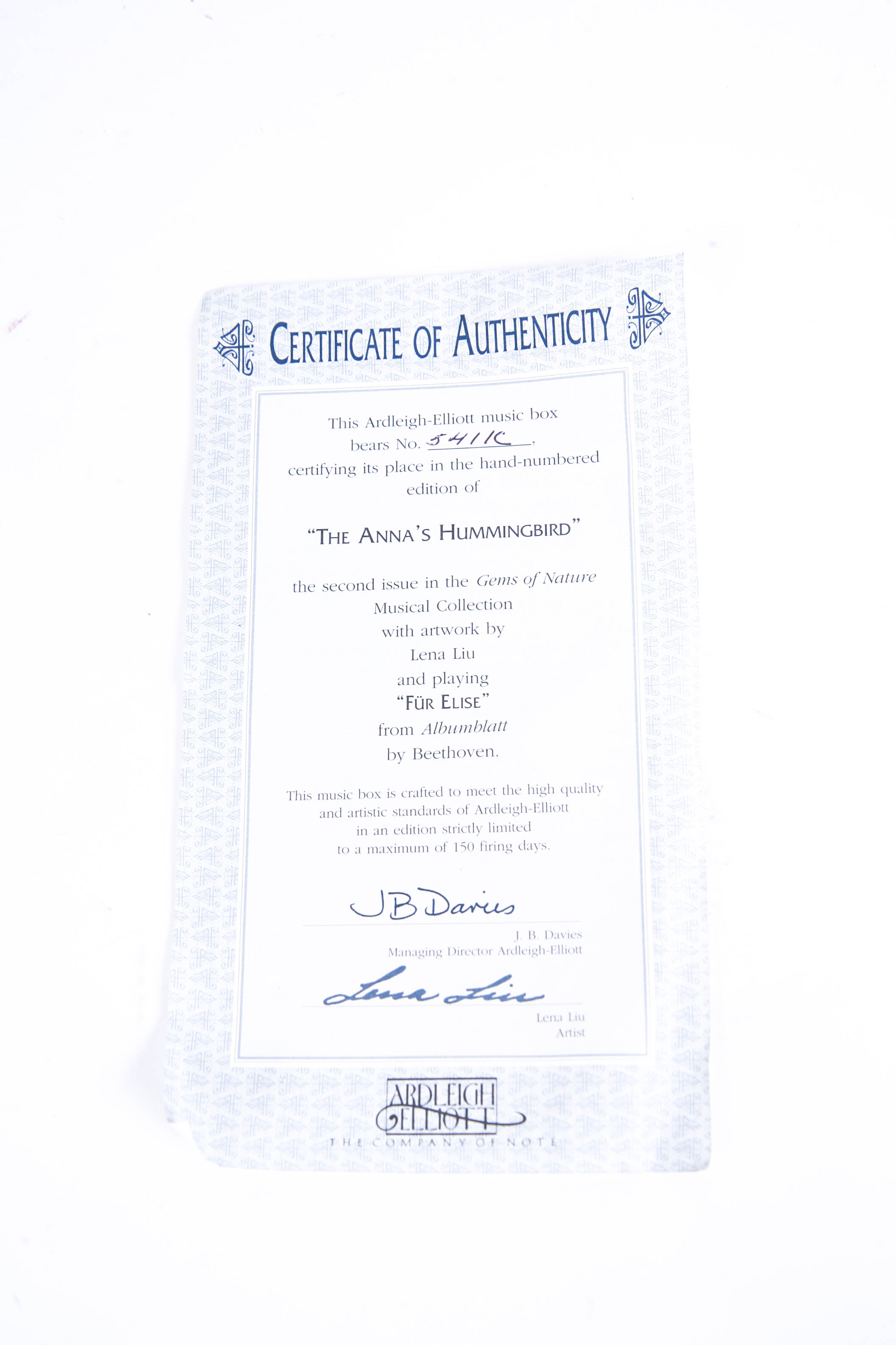 Lena Liu Hand Painted Music Box