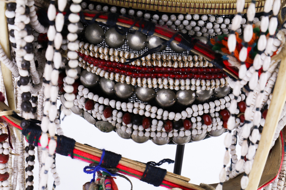 Southeast Asian Headdress with Iron Stand