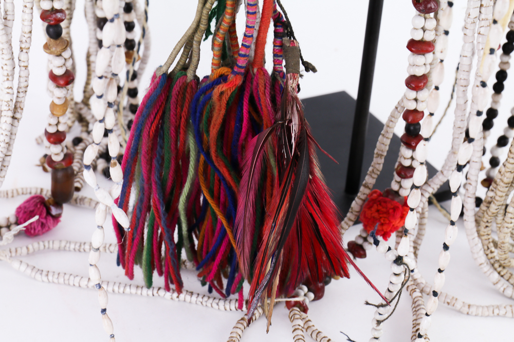 Southeast Asian Headdress with Iron Stand