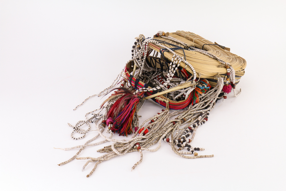 Southeast Asian Headdress with Iron Stand