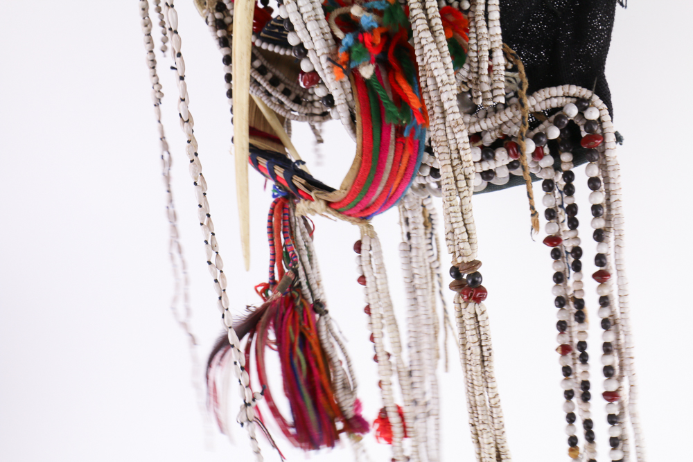 Southeast Asian Headdress with Iron Stand