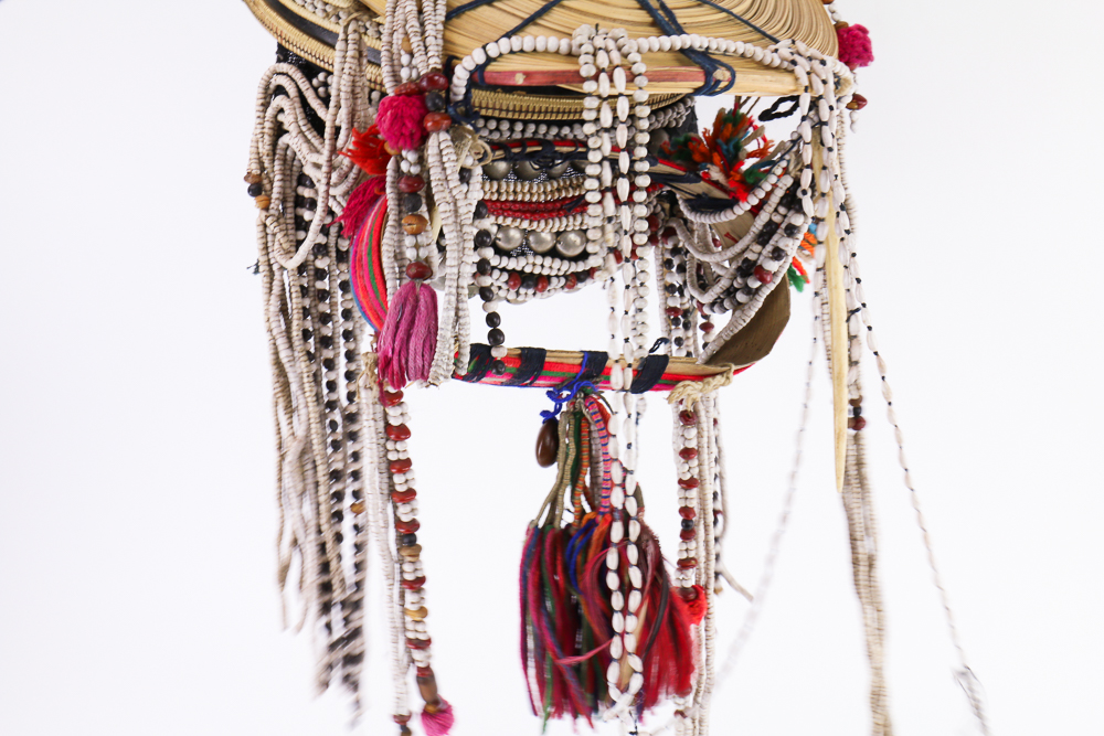Southeast Asian Headdress with Iron Stand