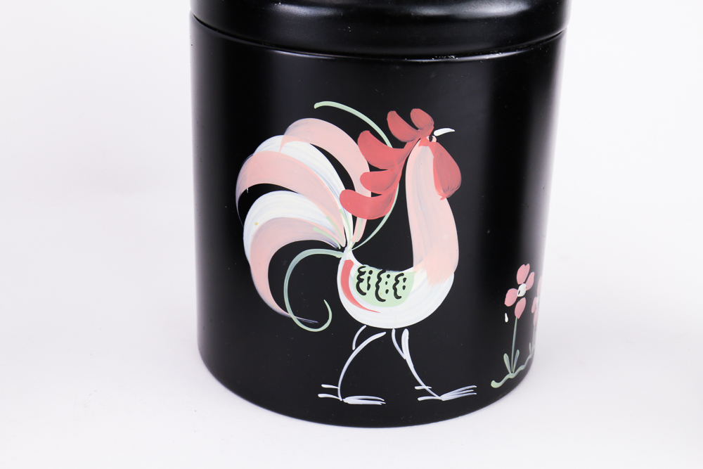Rooster-Themed Kitchen Canister Set