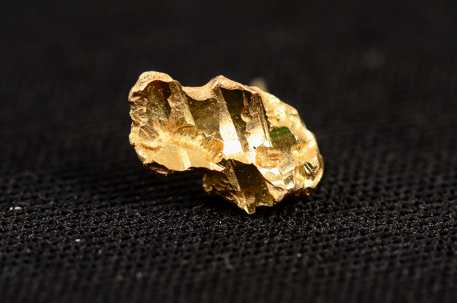 Gold Nugget Pendant and Earring Set