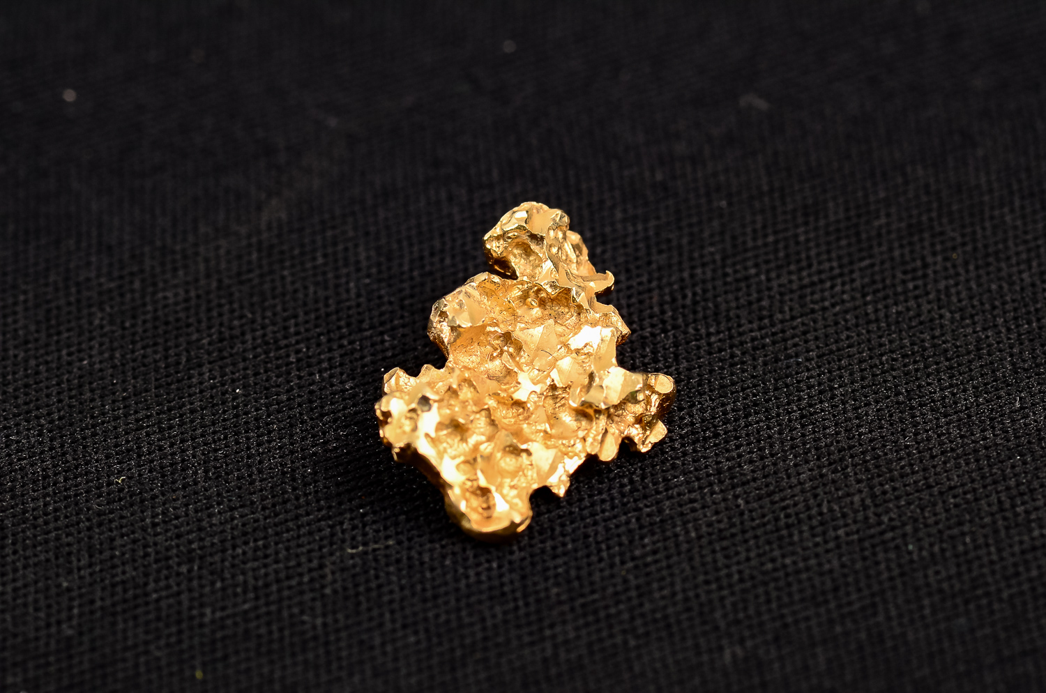 Gold Nugget Pendant and Earring Set