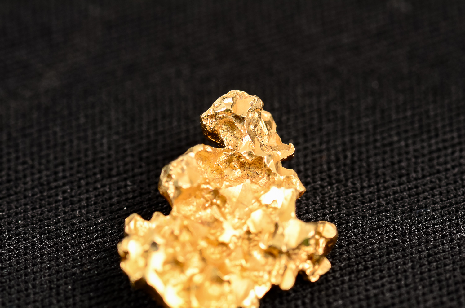 Gold Nugget Pendant and Earring Set