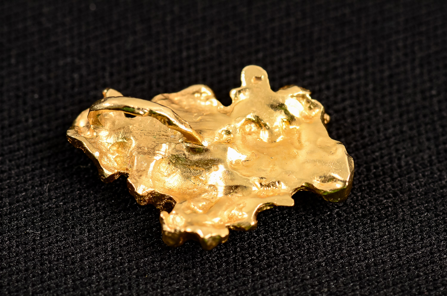 Gold Nugget Pendant and Earring Set