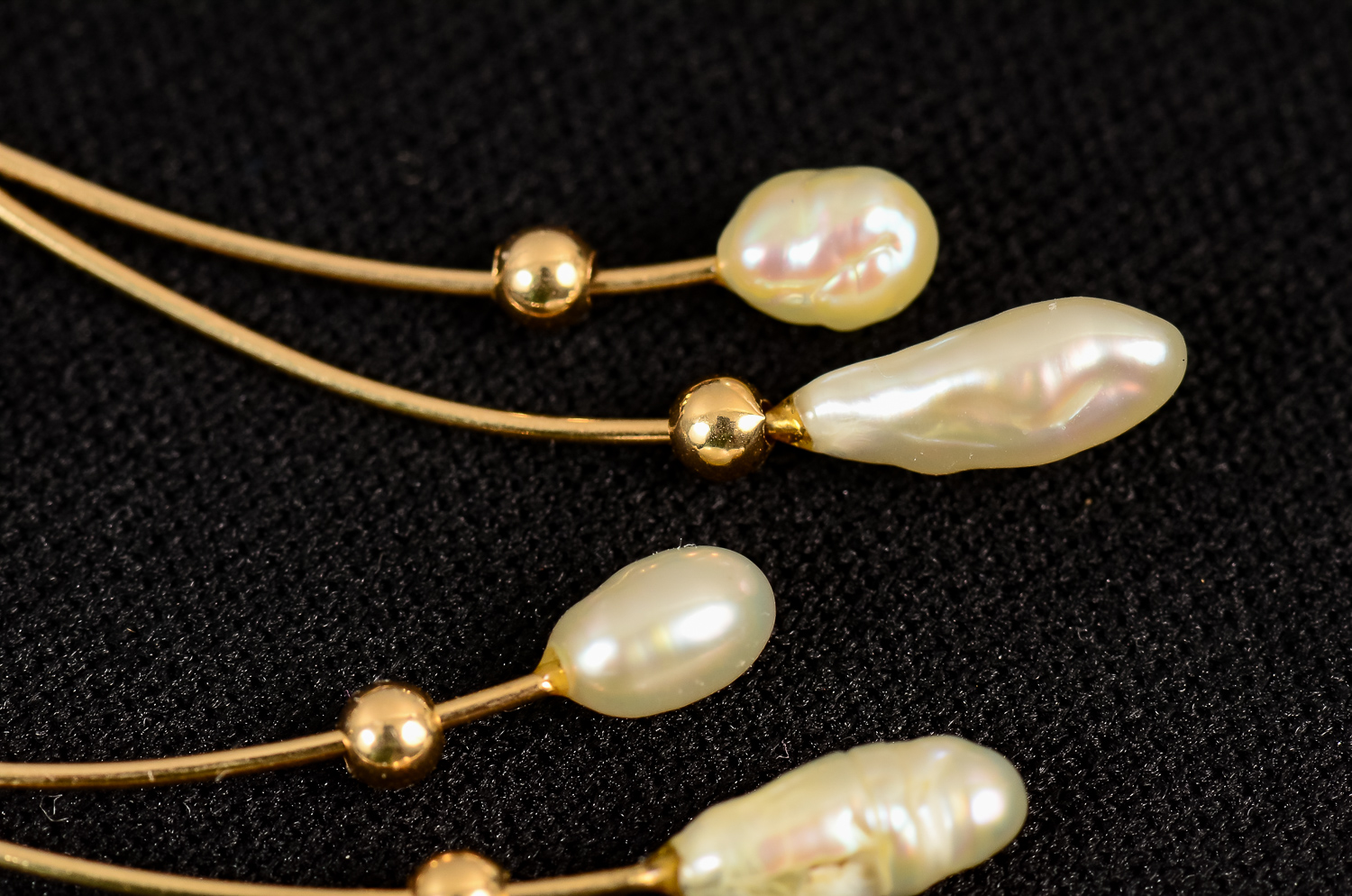 Pair of 14K Gold and Pearl Earrings